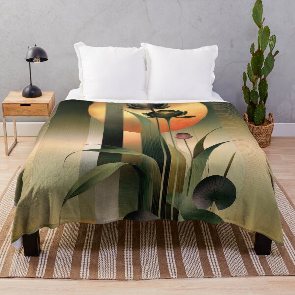 Item preview, Golden Moon Lotus Tapestry designed and sold by bloorose.
