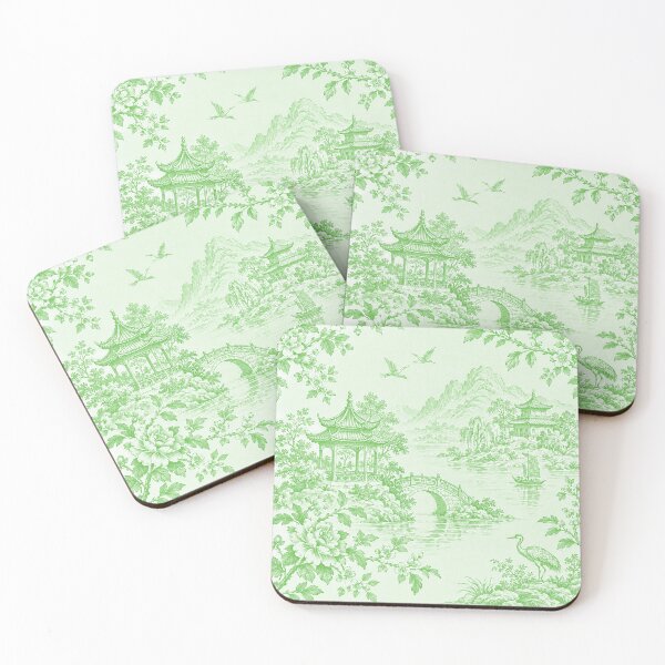 Item preview, Green Chinoiserie Asian Landscape designed and sold by GraphicAllusion.