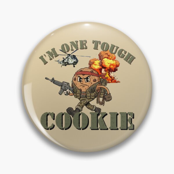 Item preview, I'm One Tough Cookie Rambo Chocolate Chip Retro Mascot Graphic designed and sold by RahniNM.
