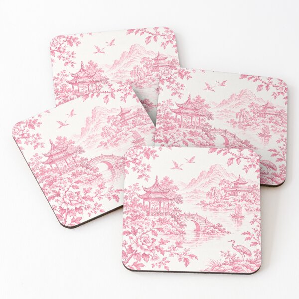 Item preview, Pink Chinoiserie Asian Landscape designed and sold by GraphicAllusion.
