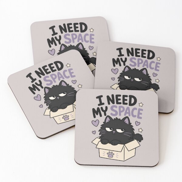 Item preview, I Need My Space Black Cat designed and sold by aminomen.