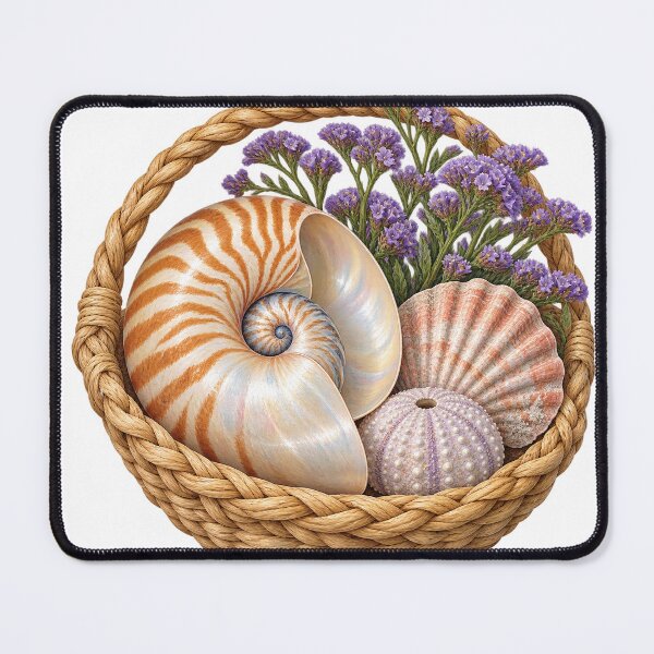 Item preview, Nautilus Shell Woven Sea Lavender Basket designed and sold by Drip stamp.