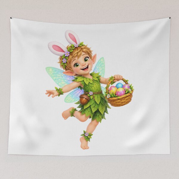 Item preview, Playful Forest Fairy Boy Easter designed and sold by Sillytoe.