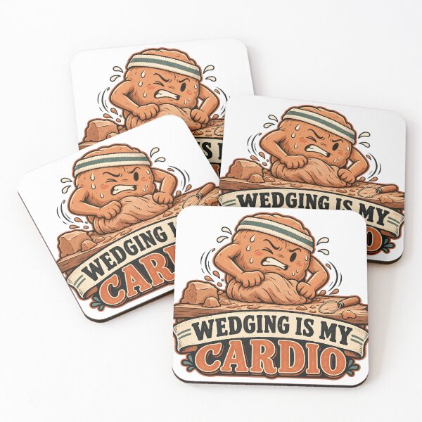Item preview, Wedging Is My Cardio – Funny Pottery Art designed and sold by Artful Avenue.