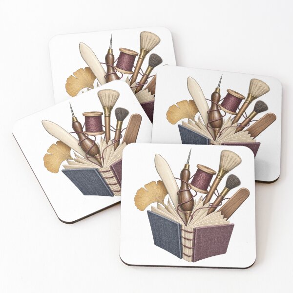 Item preview, Bookbinding Tools Bouquet Vintage Artisan Engraving designed and sold by Drip stamp.