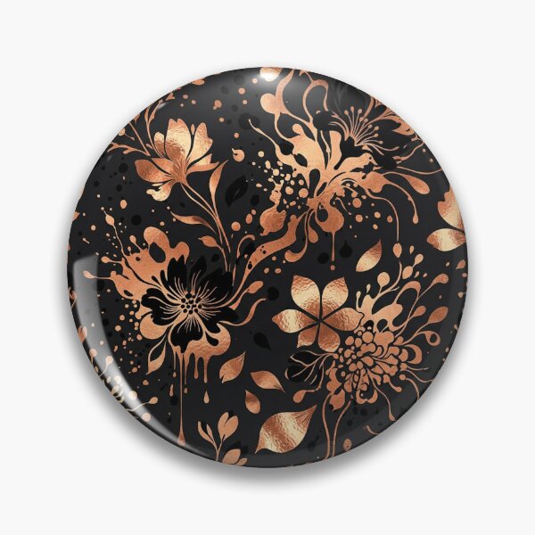 Item preview, Metallic Rose Gold Floral Seamless Pattern designed and sold by Owcomm.