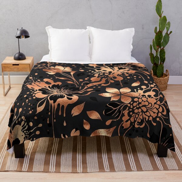 Item preview, Metallic Rose Gold Floral Seamless Pattern designed and sold by Owcomm.