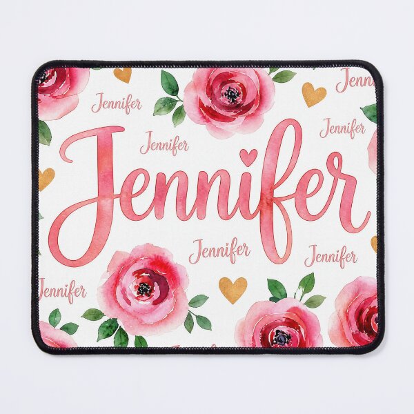 Item preview, Jennifer Pink Watercolor Roses Personalized Floral Pattern designed and sold by Luvahawb.
