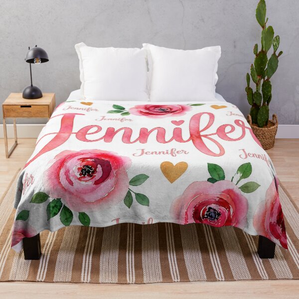 Item preview, Jennifer Pink Watercolor Roses Personalized Floral Pattern designed and sold by Luvahawb.