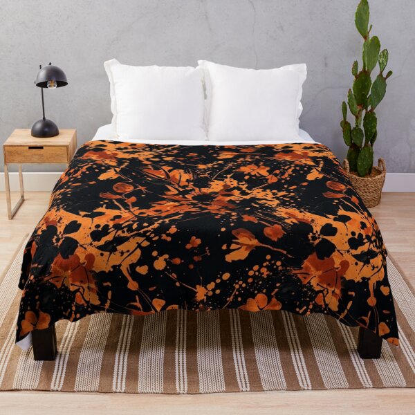 Item preview, Orange Splatter Floral Paint Pattern designed and sold by Owcomm.