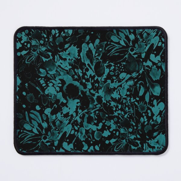 Item preview, Dark Teal Splatter Floral Seamless Pattern designed and sold by Owcomm.