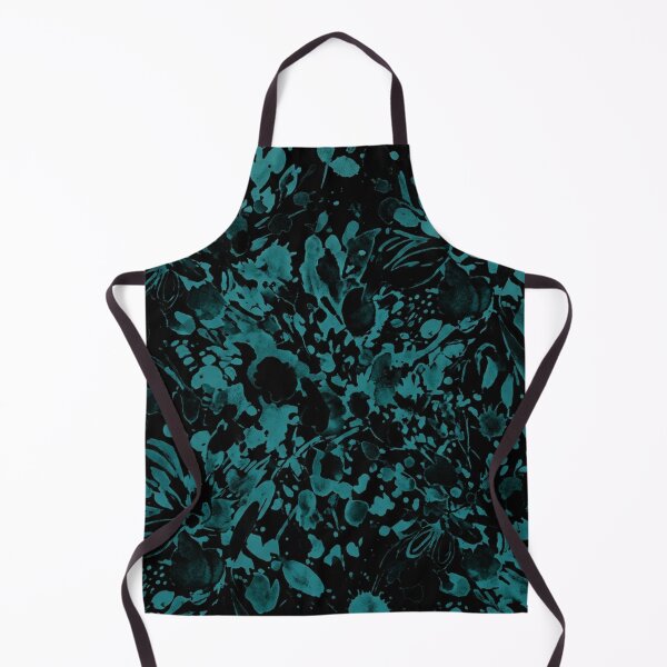 Item preview, Dark Teal Splatter Floral Seamless Pattern designed and sold by Owcomm.