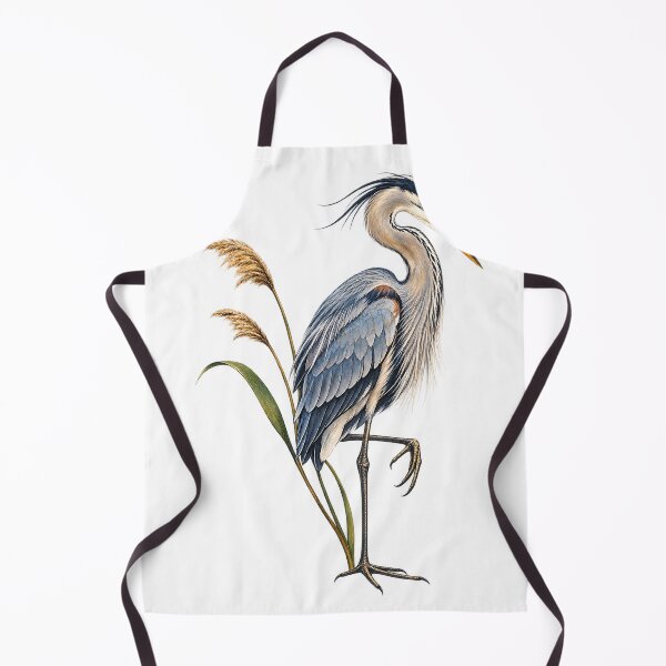 Item preview, Great Blue Heron Marsh Reed Ink Study designed and sold by Drip stamp.