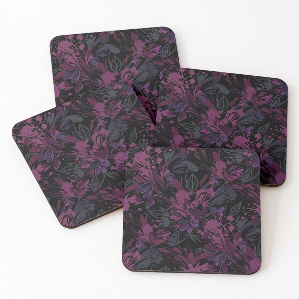 Item preview, Dark Purple Floral Splatter Pattern Artwork designed and sold by Owcomm.