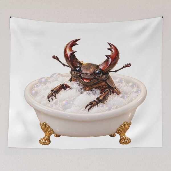 Item preview, Regal Stag Beetle Bathtub designed and sold by Sillytoe.
