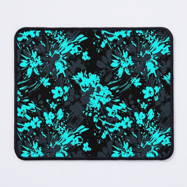 Item preview, Cyan Brushstroke Floral Splash Seamless Pattern designed and sold by Owcomm.