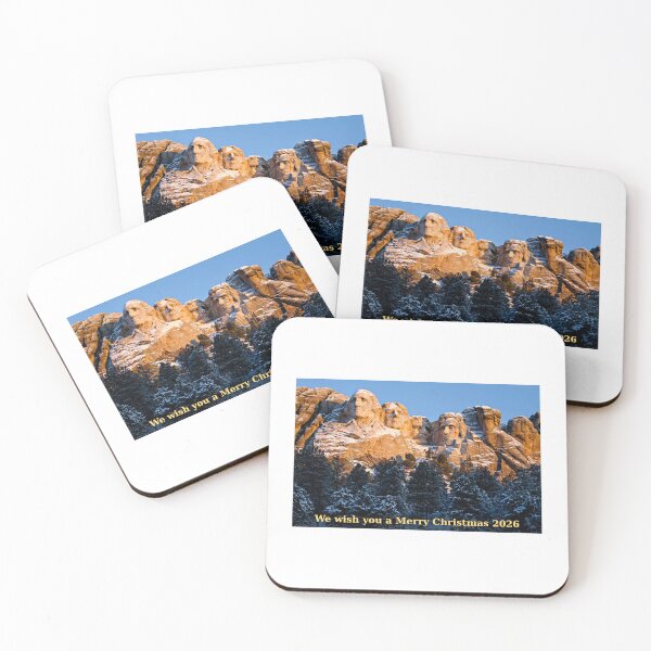 Item preview, Mount Rushmore Merry Christmas Patriotic Winter Snow designed and sold by Stevercortinas.