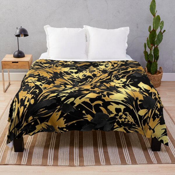 Item preview, Elegant Gold and Black Floral Pattern designed and sold by Owcomm.