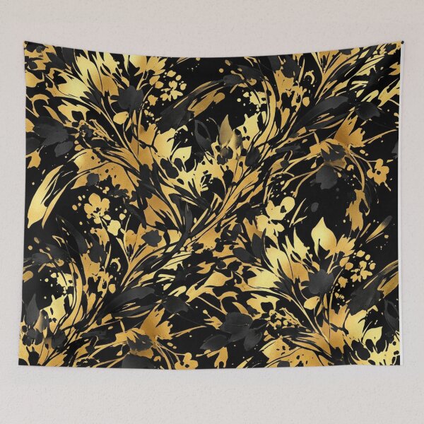 Item preview, Elegant Gold and Black Floral Pattern    designed and sold by Owcomm.