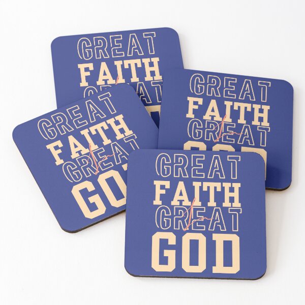 Item preview, Great Faith Great God - Son Of God Messiah Jesus Prayer Passion   - Gift Ideas For Mom - Blue designed and sold by Doiemacreations.
