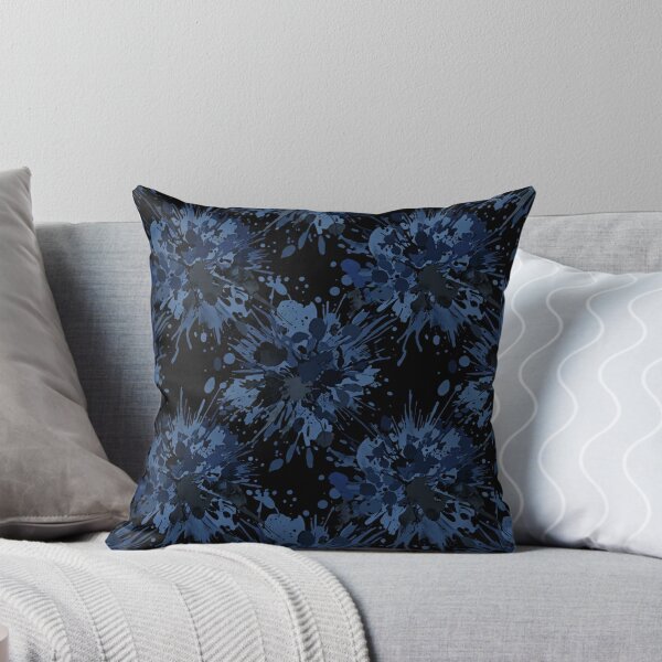 Item preview, Deep Navy Blue Watercolor Paint Splatter Pattern designed and sold by Owcomm.