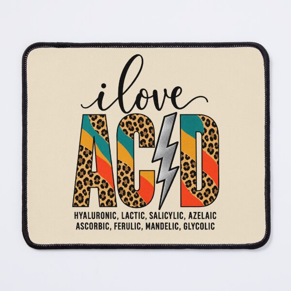 Item preview, I Love Acid Leopard Skincare Typography Lightning Bolt designed and sold by AmiGraph.