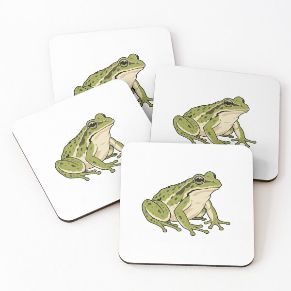 Item preview, Green Spotted Frog Illustration - Olive Green Amphibian Art designed and sold by FemmePod.