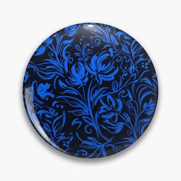 Item preview, Elegant Cobalt Blue Floral Swirl Seamless Pattern designed and sold by Owcomm.