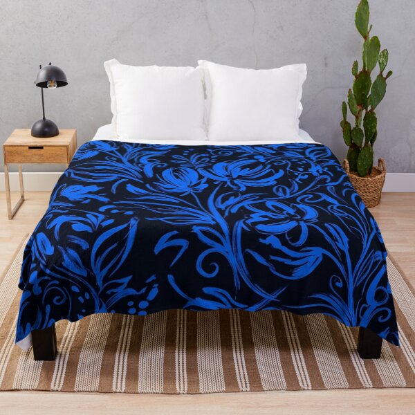 Item preview, Elegant Cobalt Blue Floral Swirl Seamless Pattern designed and sold by Owcomm.