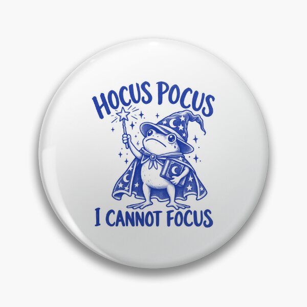 Item preview, Hocus Pocus I Cannot Focus Wizard Frog designed and sold by emilydabblese.