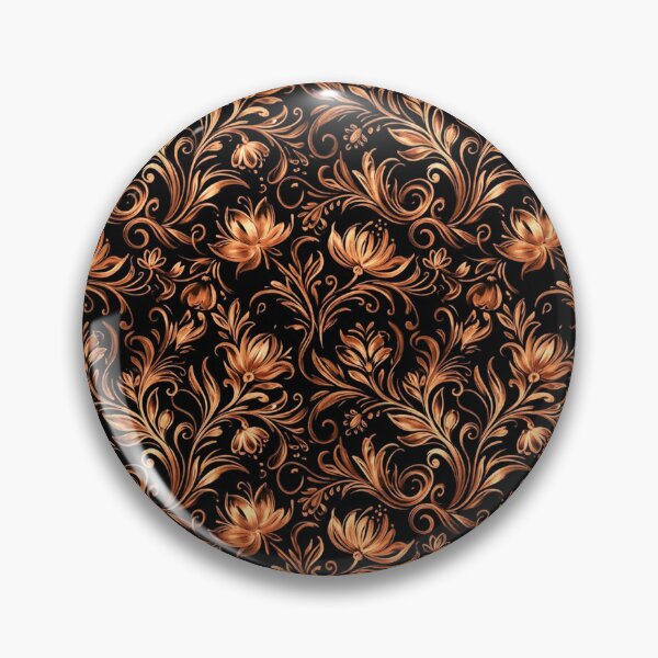 Item preview, Golden Floral Filigree Seamless Pattern designed and sold by Owcomm.