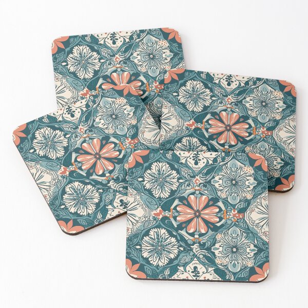 Item preview, Danish Folk Motif Tile Pattern - Scandinavian Art designed and sold by Juuskus.