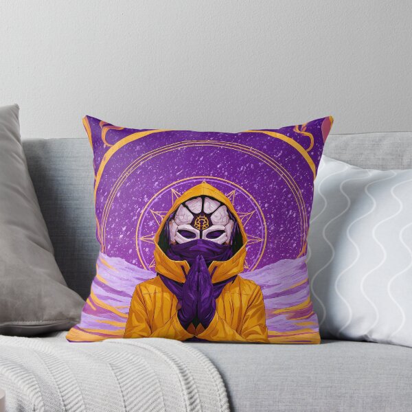 Item preview, Yellow Hooded Masked Monk Praying Cosmic Art designed and sold by Lunat1kk.