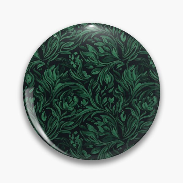 Item preview, Dark Emerald Green Damask Floral Pattern designed and sold by Owcomm.
