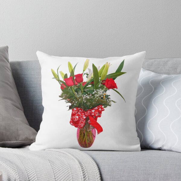 Item preview, White Lilies Flowers Red Roses Bouquet Vase Shapes Mania designed and sold by Shapes-Mania.