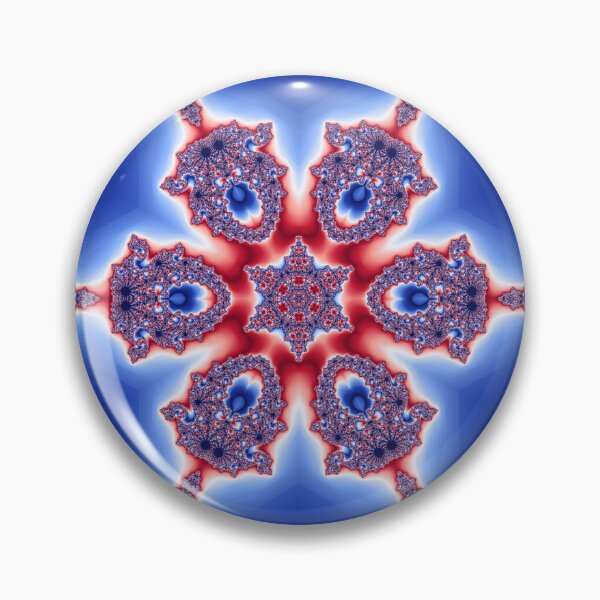 Item preview, Fractal Kaleidoscope Mandala Red White and Blue Patriotic Abstract designed and sold by Stevercortinas.
