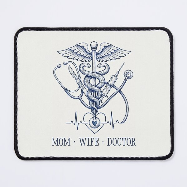 Item preview, Mom Wife Doctor Caduceus Stethoscope Heart | Proud Mom Wife Doctor Mother's Day MD DO Gift | Doctor Healthcare Hero Gift | Doctor Graduation Gift Medical School designed and sold by LitzoyGlobeArt.