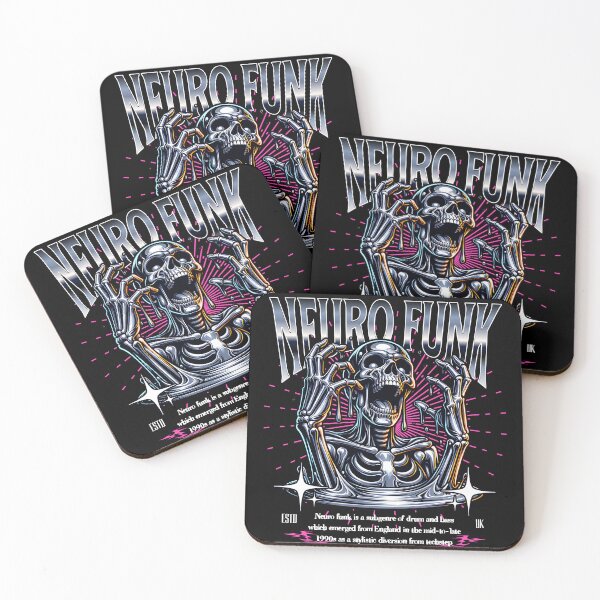 Item preview, NEUROFUNK - Chrome Skeleton melt (White) designed and sold by Discothreadz.
