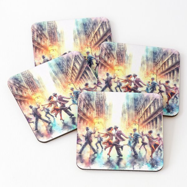 Item preview, Vibrant street dance scene with dynamic figures and urban backdrop designed and sold by homydesign.