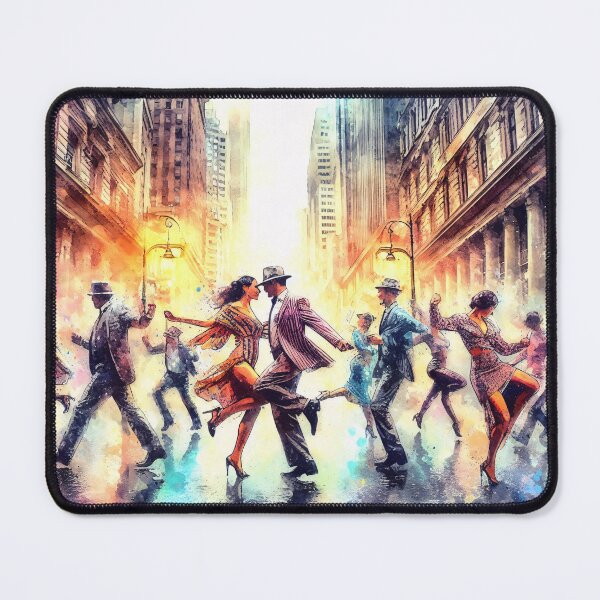 Item preview, Vibrant street dance scene with dynamic figures and urban backdrop designed and sold by homydesign.