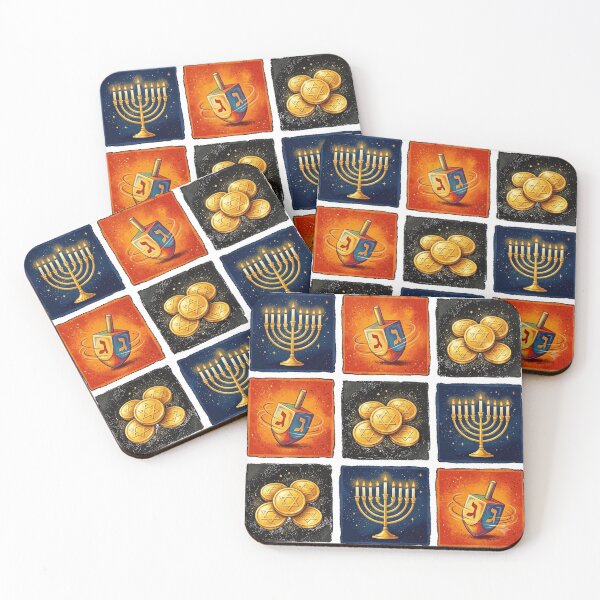 Item preview, Hanukkah Menorah Dreidel Gelt Pattern Classic T-Shirt designed and sold by VendaVirtualVip.