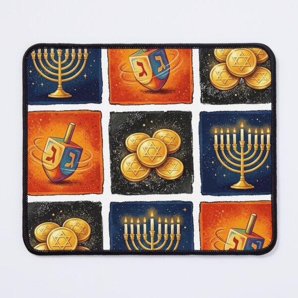 Item preview, Hanukkah Menorah Dreidel Gelt Pattern Classic T-Shirt designed and sold by VendaVirtualVip.