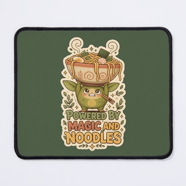 Item preview, Powered by Magic and Noodles designed and sold by FringeInk.