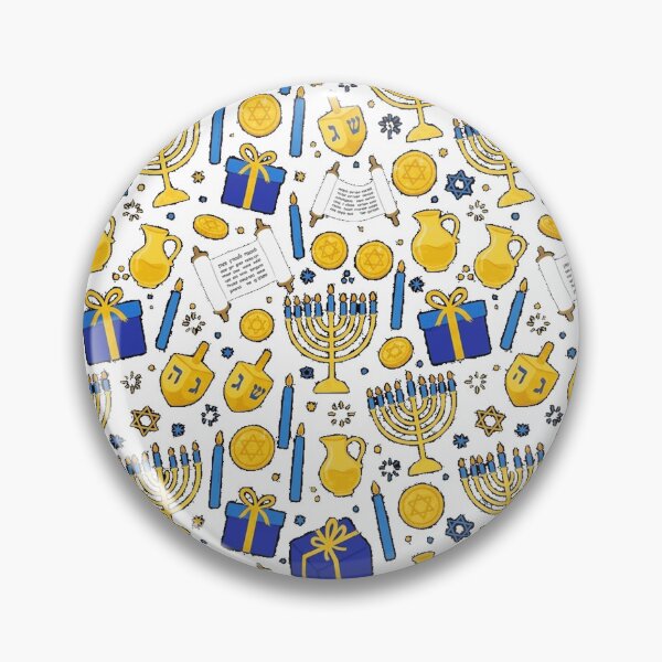 Item preview, Hanukkah pattern with traditional Jewish symbols Graphic T-Shirt (2) designed and sold by Fester's Designs.