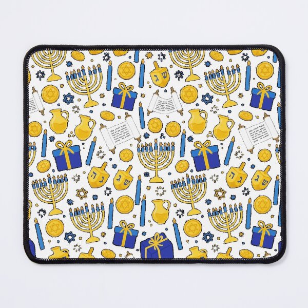 Item preview, Hanukkah pattern with traditional Jewish symbols Graphic T-Shirt (2) designed and sold by Fester's Designs.