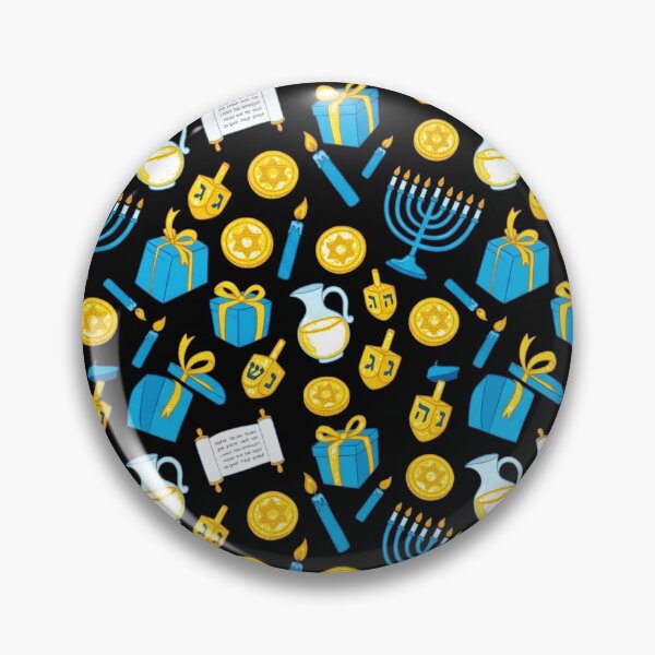 Item preview, Hanukkah pattern with traditional Jewish symbols Graphic T-Shirt designed and sold by viinnzArt.