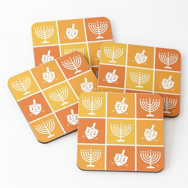 Item preview, Hanukkah Yellow Pattern Dreidel Menorah Classic T-Shirt designed and sold by Cute-Pretty.