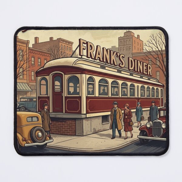 Item preview, Frank's Diner Kenosha Wisconsin – Vintage 1920s American Diner Retro Art designed and sold by Eclipse 3699.