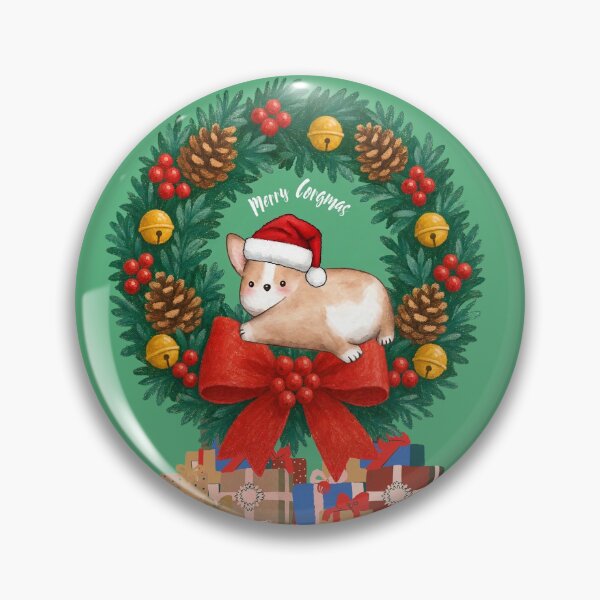 Item preview, Merry Corgmas | Cute Corgi Christmas Wreath designed and sold by PhoeniXDreamer.