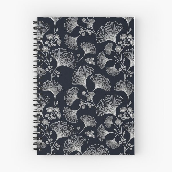 Item preview, Elegant Silver Ginkgo Biloba Line Art Pattern designed and sold by Owcomm.